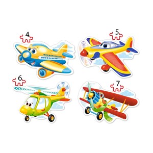 Castorland (B-04447) - "Avions" - 4 5 6 7 pièces
