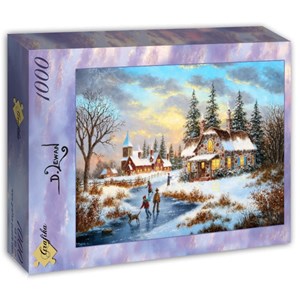 Grafika (T-00519) - Dennis Lewan: "A Mid-Winter's Eve" - 1000 pièces