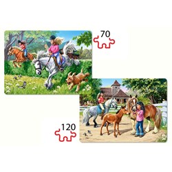 Castorland (С-021062) - "Horse Riding Lesson" - 70 120 pièces