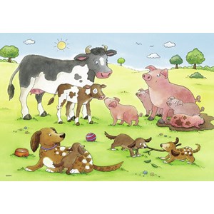 Ravensburger (07590) - "Familles d'Animaux de la ferme" - 12 pièces