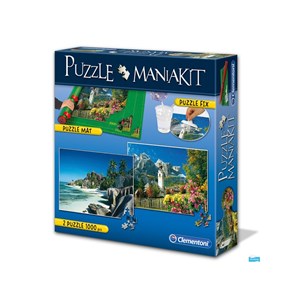 Clementoni (39278) - "Mania Kit : 2 Puzzles + 1 Tapis de Puzzle" - 1000 pièces