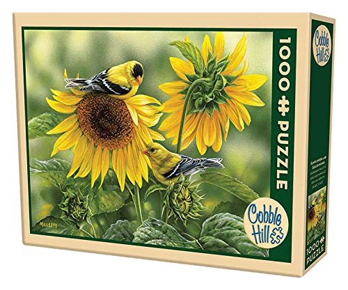 Cobble Hill (51818) - Rosemary Millette: "Sunflowers and Goldfinches" - 1000 pièces