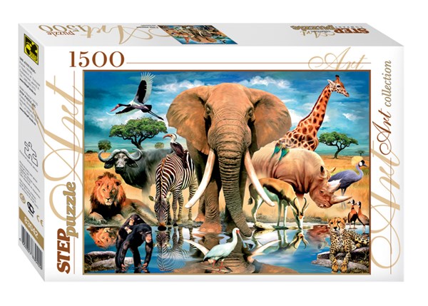 Step Puzzle (83042) - "Animaux Sauvages Africains" - 1500 pièces