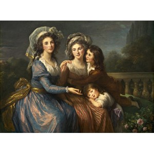 Grafika (02171) - Élisabeth Vigée Le Brun: "La Marquise de Pezay et la Marquise de Rougé avec ses fils Alexis e" - 300 pièces