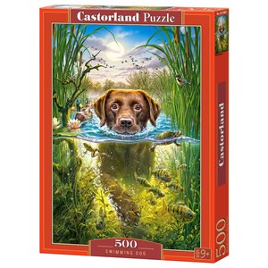 Castorland (B-52882) - "Swimming Dog" - 500 pièces