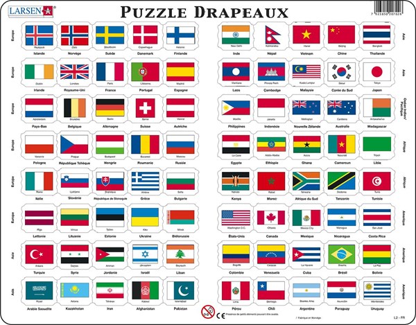 Larsen (L2-FR) - "Drapeaux du Monde" - 80 pièces