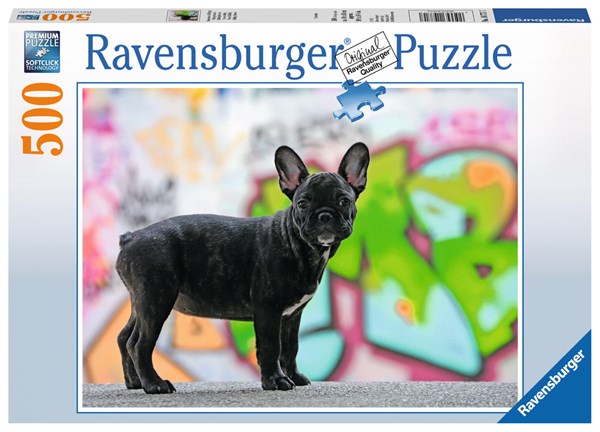 Ravensburger (14771) - "French Bulldog" - 500 pièces