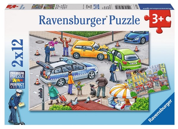 Ravensburger (07578) - "Accident de Voiture et Incendie" - 12 pièces
