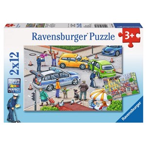 Ravensburger (07578) - "Accident de Voiture et Incendie" - 12 pièces