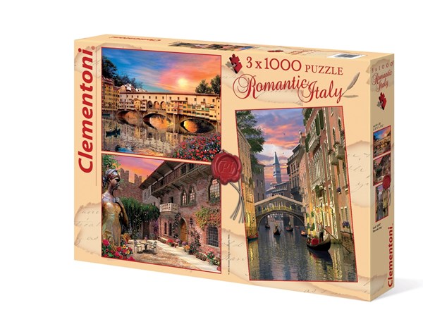 Clementoni (08007) - Dominic Davison: "Romantic Italy" - 1000 pièces