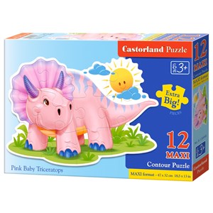 Castorland (B-120048) - "Pink Baby Triceratop" - 12 pièces