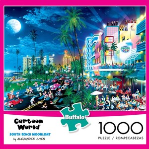 Buffalo Games (11526) - Alexander Chen: "South Beach Moonlight (Cartoon World)" - 1000 pièces