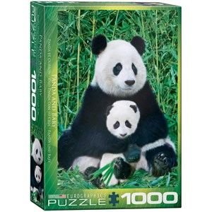 Eurographics (6000-0173) - "La Famille Panda" - 1000 pièces