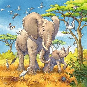 Ravensburger (08003) - "Animaux Géant Sauvage" - 49 pièces