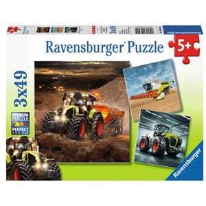 Ravensburger (09301) - "Tracteurs CLAAS: Axion, Lexion, Xerion" - 49 pièces
