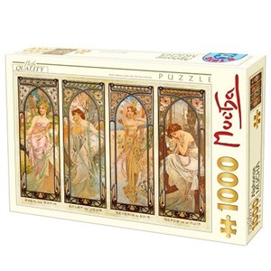 D-Toys (66930-MU08) - Alphonse Mucha: "Les Moments de la Journée" - 1000 pièces