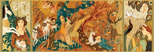 Djeco (07624) - "Dames à la licorne" - 500 pièces