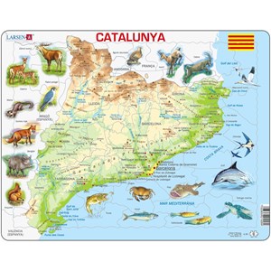 Larsen (A28) - "Carte de la Catalogne et ses Animaux" - 60 pièces