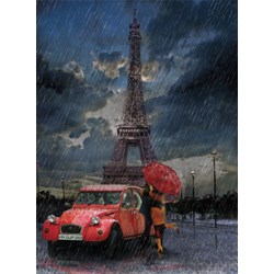 Art Puzzle (4407) - "Eiffel, Rain and Love" - 1000 pièces
