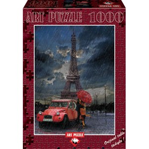 Art Puzzle (4407) - "Eiffel, Rain and Love" - 1000 pièces