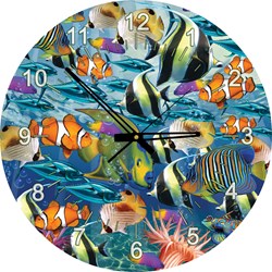 Art Puzzle (4292) - "Puzzle Horloge - Poissons Tropicaux" - 570 pièces