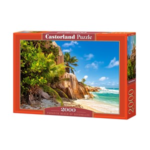 Castorland (C-200665) - "Plage Paradisiaque des Seychelles" - 2000 pièces