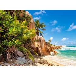 Castorland (C-200665) - "Plage Paradisiaque des Seychelles" - 2000 pièces