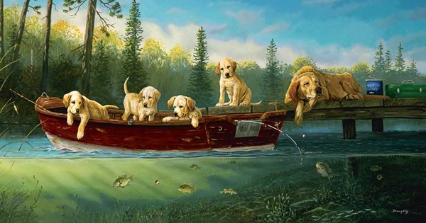 SunsOut (71196) - Terry Doughty: "Fishing Lessons" - 500 pièces