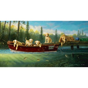 SunsOut (71196) - Terry Doughty: "Fishing Lessons" - 500 pièces
