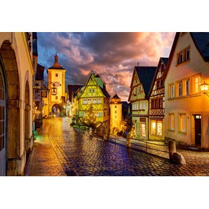Castorland (C-103461) - "Rothenburg at Night" - 1000 pièces
