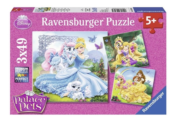 Ravensburger (09346) - "Belle, Cinderella And Raiponce" - 49 pièces