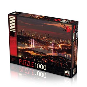 KS Games (11288) - "Turquie, Istanbul, Le Pont du Bosphore Illuminé" - 1000 pièces