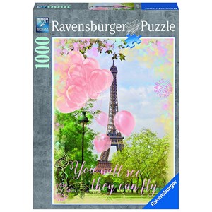Ravensburger (19708) - "Les Ballons de la Tour Eiffel" - 1000 pièces