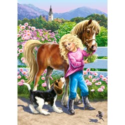 Castorland (B-06755) - "Promenade avec le Poney et le Chien" - 60 pièces