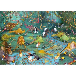 Puzzle Michele Wilson (W445-100) - François Ruyer: "Crazy Jungle" - 100 pièces