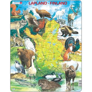 Larsen (K58) - "Carte de la Laponie et de la Finlande (en Finnois)" - 75 pièces