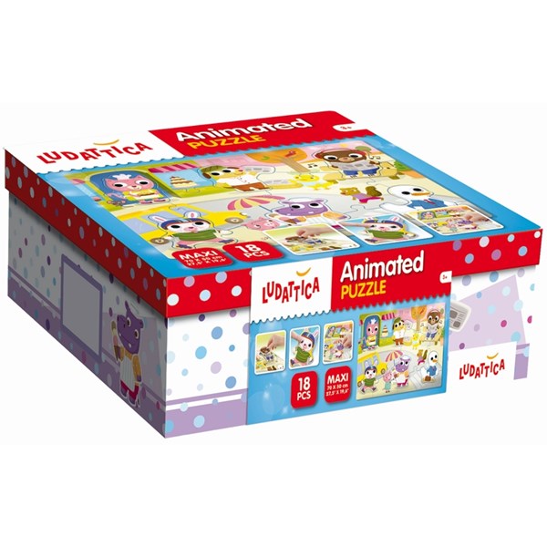 Ludattica (52486) - "Animated Puzzle" - 18 pièces