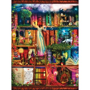 SunsOut (51067) - Aimee Stewart: "Treasure Hunt Bookshelf" - 1000 pièces