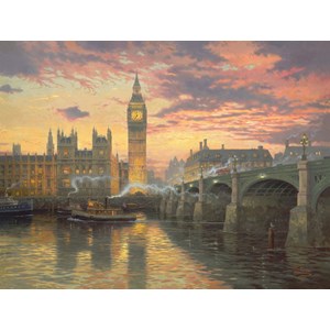 Schmidt Spiele (59471) - Thomas Kinkade: "Soirée à Londres" - 1000 pièces