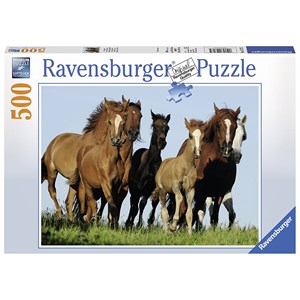Ravensburger (14717) - "Herd of horses" - 500 pièces