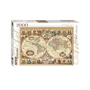Step Puzzle (84003) - "Vieille Carte du Monde" - 2000 pièces
