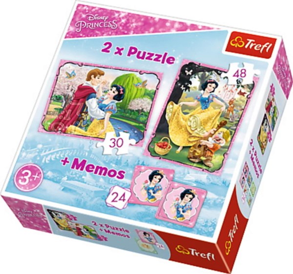 Trefl (90603) - "Disney Princess + Memo" - 30 48 pièces