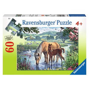 Ravensburger (09617) - Steve Crisp: "Mother and Foal" - 60 pièces