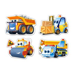 Castorland (B-005024) - "Engins de Chantier Rigolos" - 3 4 6 9 pièces