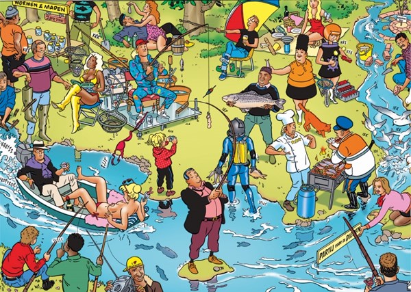 PuzzelMan (119) - Willems Wereld: "La Pêche" - 1000 pièces