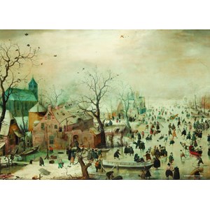 PuzzelMan (383) - Hendrick Avercamp: "Paysage d'hiver" - 1000 pièces