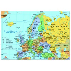 PuzzelMan (123) - "La carte de l'Europe" - 1000 pièces