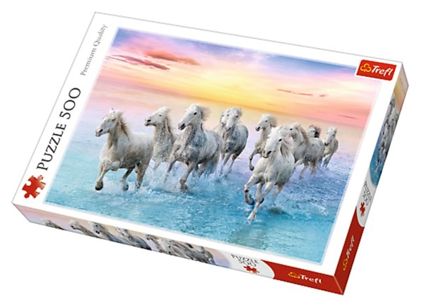 Trefl (37289) - "Galloping White Horses" - 500 pièces
