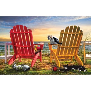 SunsOut (30112) - Celebrate Life Gallery: "Cat Nap at the Beach" - 1000 pièces
