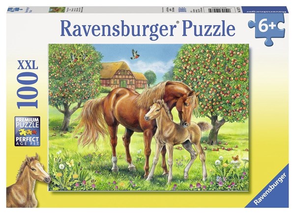 Ravensburger (10577) - "Chevaux Heureux dans la Prairie" - 100 pièces